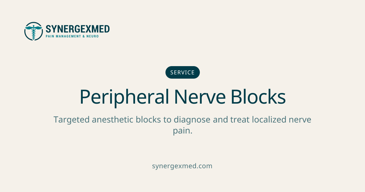 Peripheral Nerve Blocks | Synergex Med